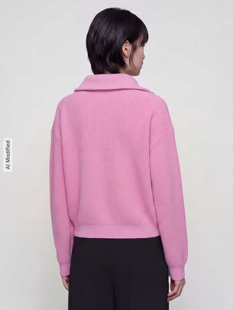 Jake*s Casual Pullover van wol met schipperskraag