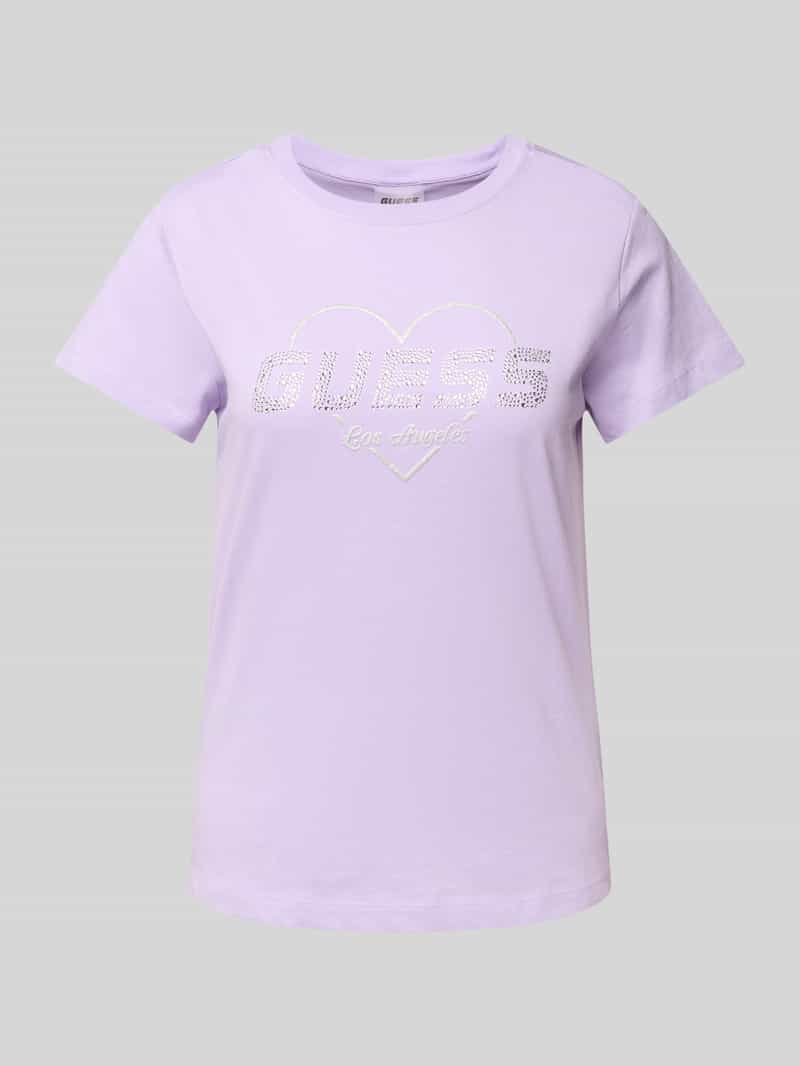 Guess Activewear T-shirt met strass-steentjes model 'NARCISO'