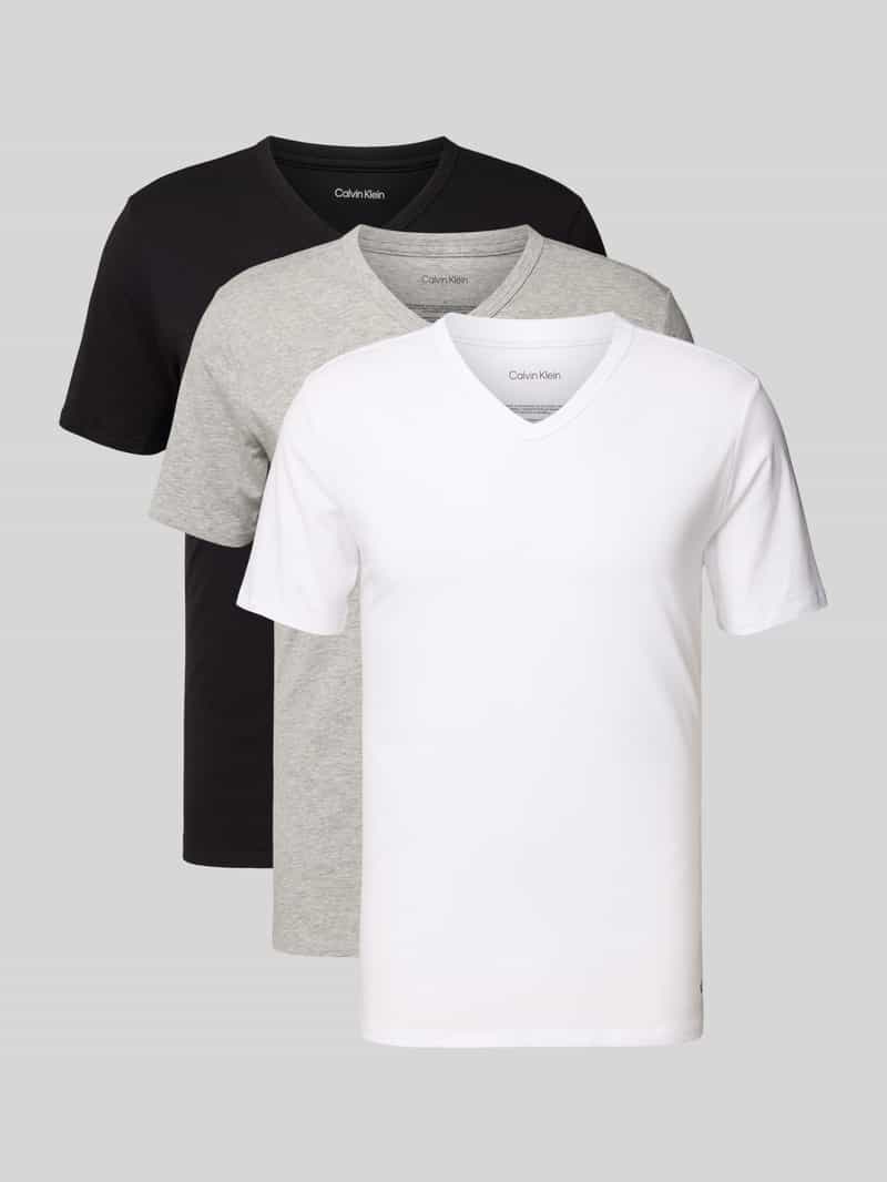 Calvin Klein Underwear T-shirt met elastische band met logo in een set van 3 stuks