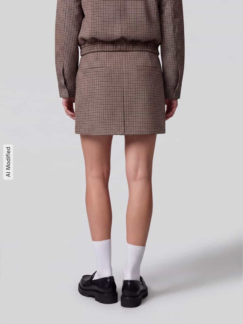 Selected Mini-rok met glencheck-motief