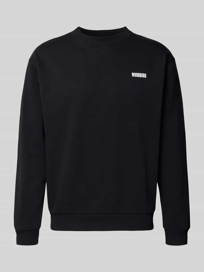 WOODBIRD Sweatshirt met labelprint model 'Cane'