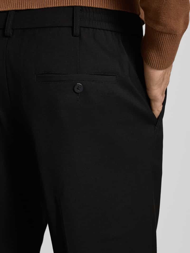 Jake*s Studio Men Stoffen broek met Franse steekzakken