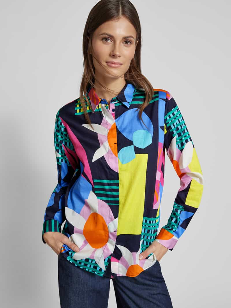 milano italy Overhemdblouse met blinde knoopsluiting