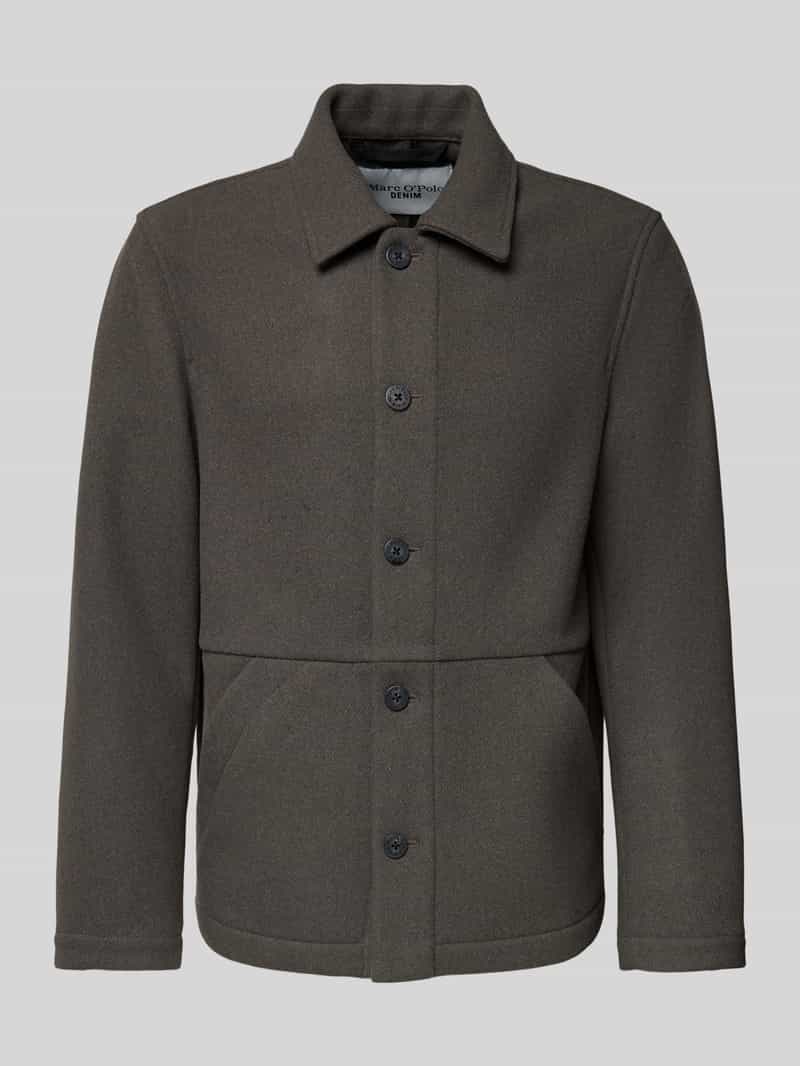 Marc O'Polo DENIM Regular fit wollen jack met platte kraag