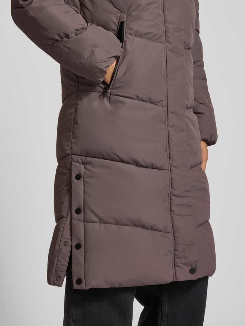 Only Relaxed fit gewatteerde lange jas met capuchon model 'MAGGI LIFE'