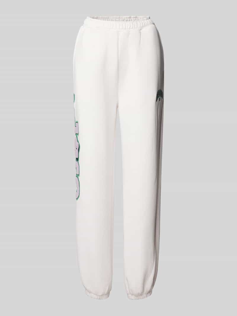 LOVE SCARS Regular fit sweatpants met labelstitching