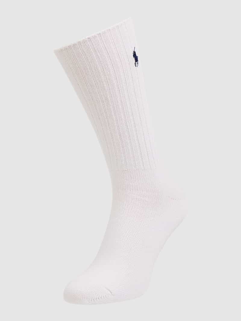 Sokken met labelstitching, model 'CREW SOCK'