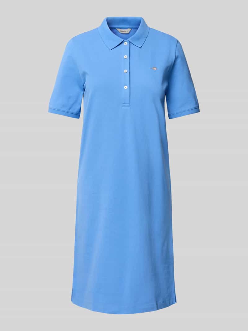 Gant Knielange polojurk met logostitching