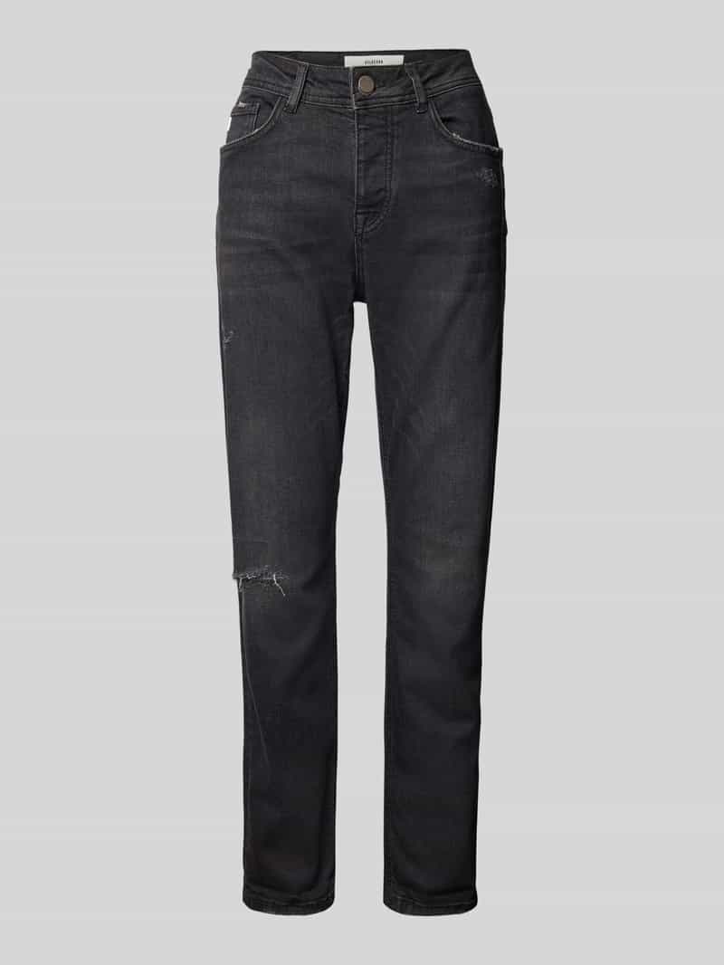 Slim fit jeans in destroyed-look
