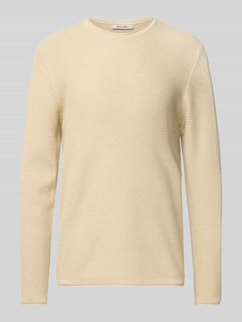 Only & Sons Regular fit gebreide pullover van puur katoen model 'ERIC'