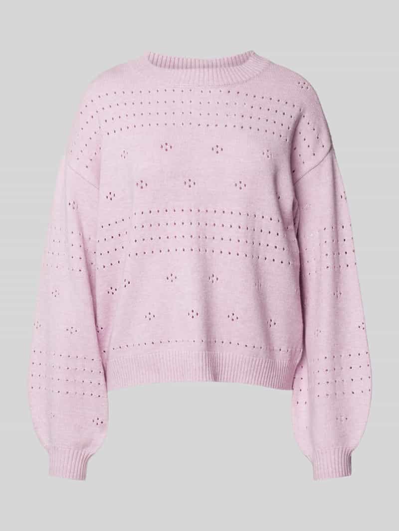 Vila Gebreide pullover met broderie anglaise model 'RIL'