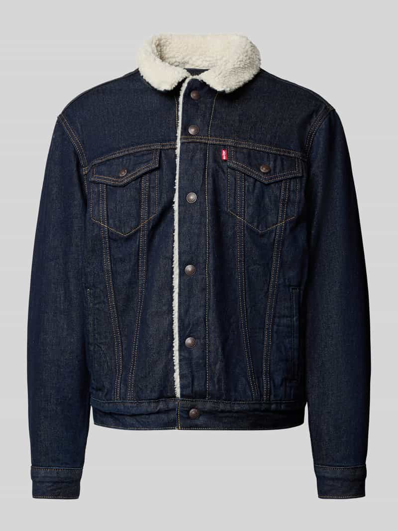 Levi's Jeansjack met voering van teddybont model 'GIVE IT A RINSE'