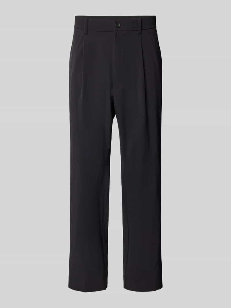 BOSS Green Straight leg stoffen broek met bandplooien model 'Way'