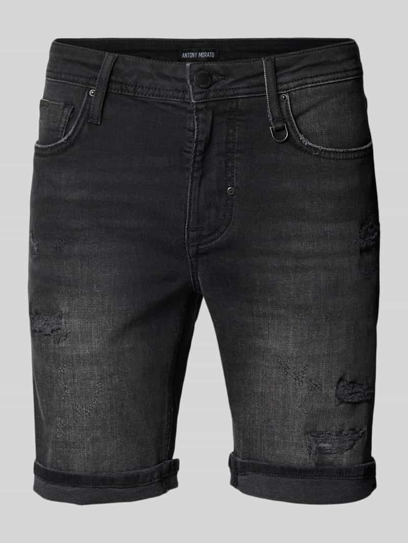 Antony Morato Skinny fit korte jeans in destroyed-look