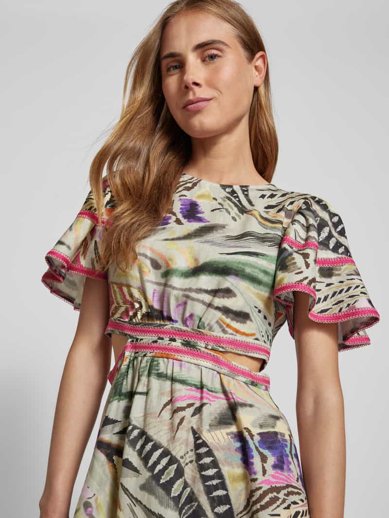 Swing Getailleerde maxi-jurk met ritssluiting