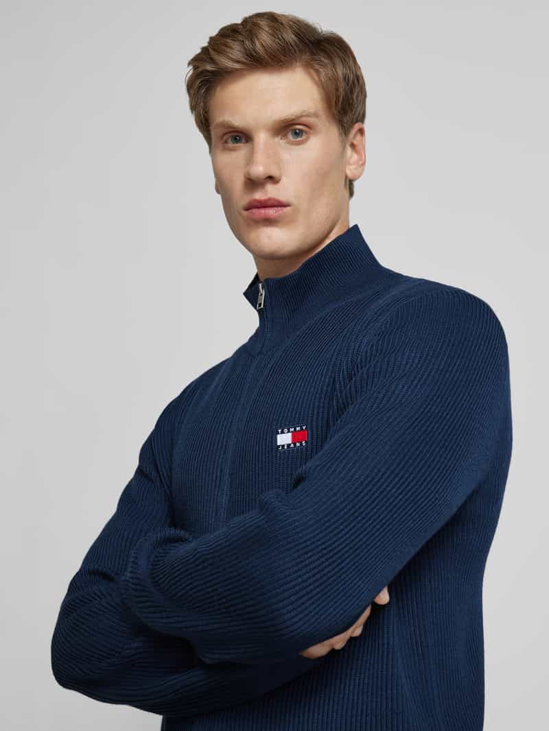 Tommy Jeans Slim fit gebreid jack met labelpatch