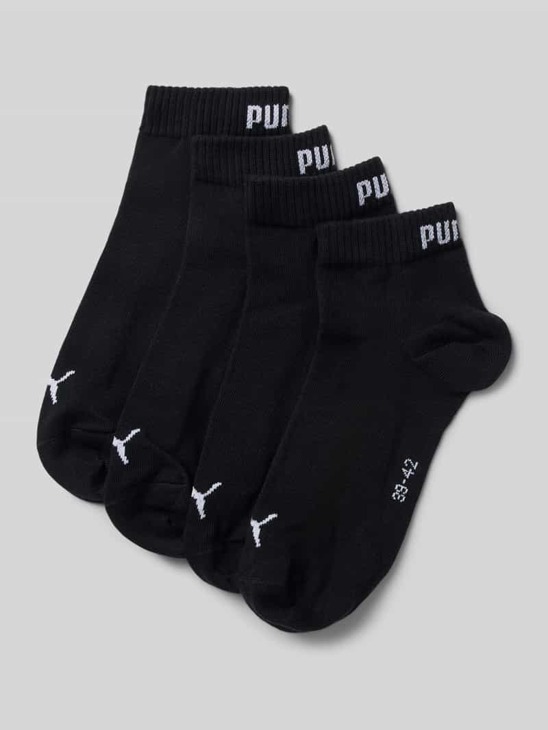 Puma Sneakersokken met labeldetails in een set van 4 paar
