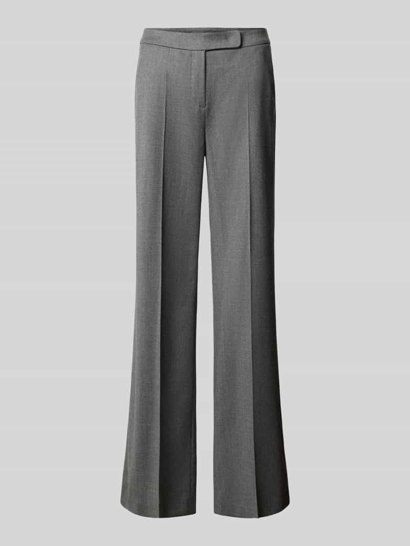 Windsor. Stoffen broek van scheerwolmix met vouwplooi