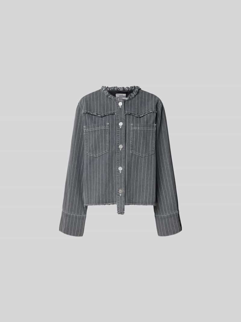 jeansblouse met borstzakken