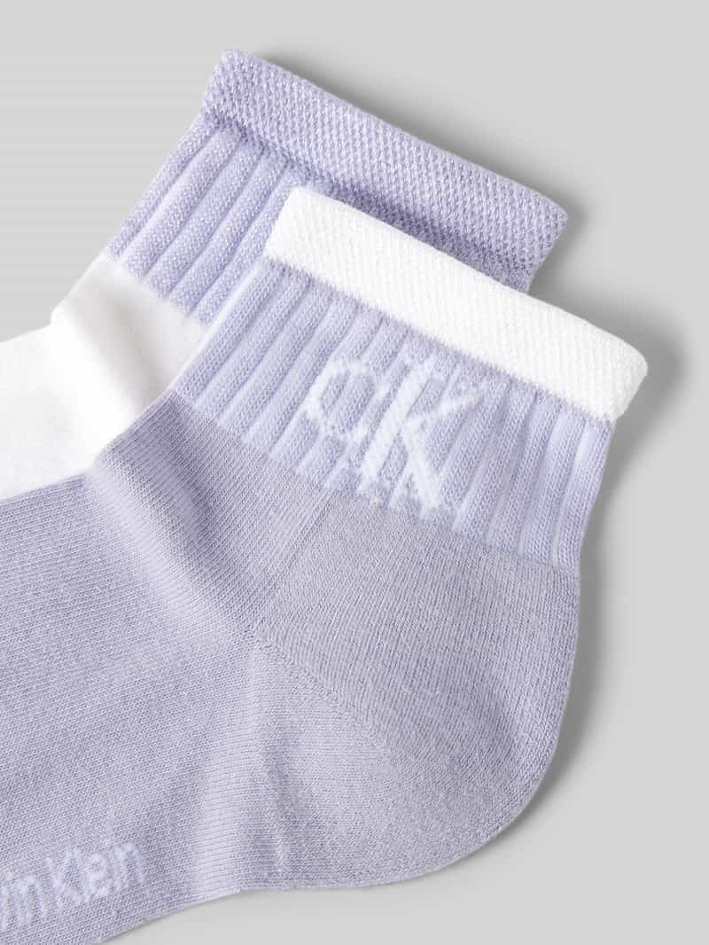 Calvin Klein Jeans Sneakersokken met elastische ribboordjes in een set van 2 paar