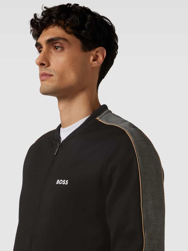 Boss Sweatjack met labelstitching