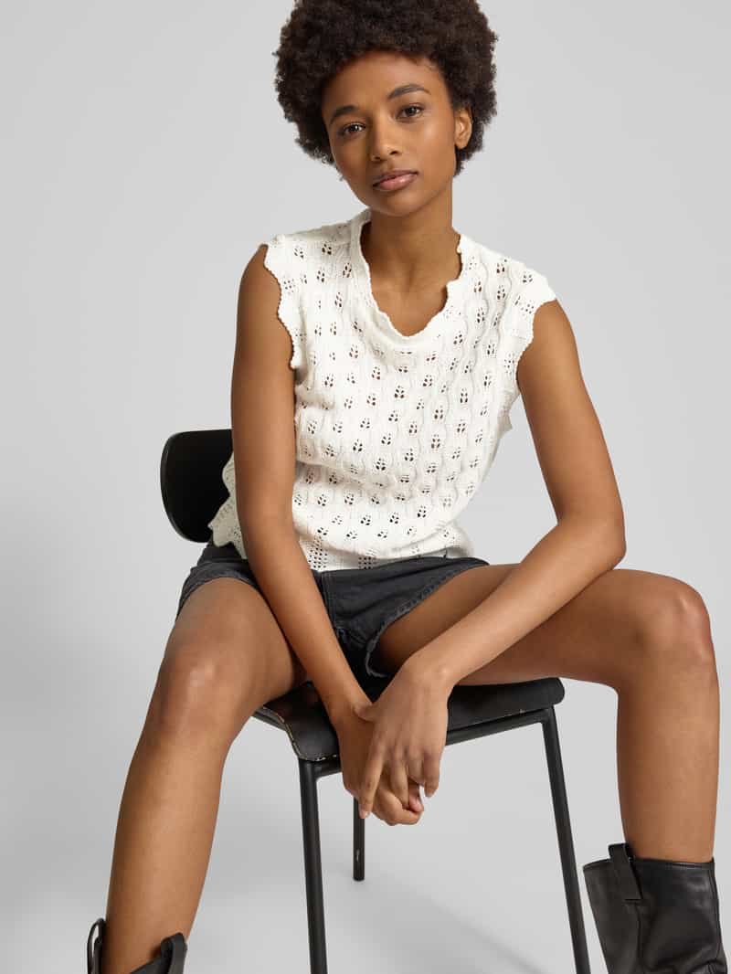 Only Regular fit tricottop van katoenmix model 'LUNA LIFE'