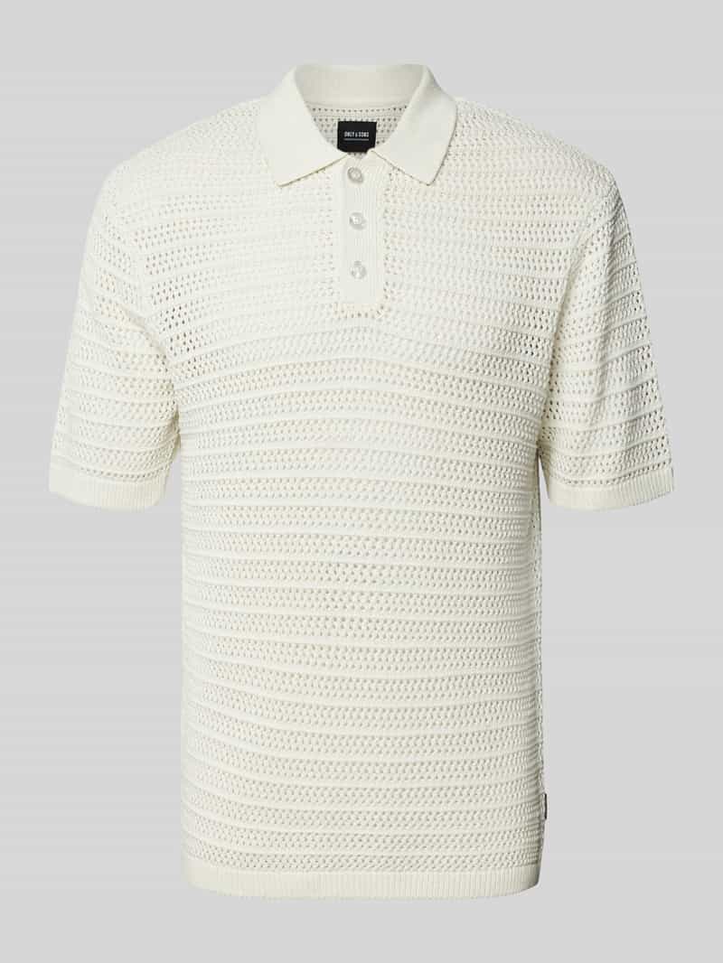Only & Sons Poloshirt met broderie anglaise, model 'CHARLES'