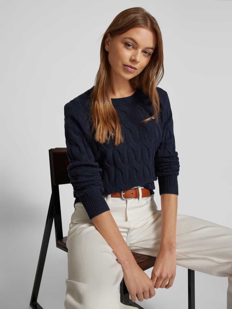 Tommy Hilfiger Wollen pullover met logostitching