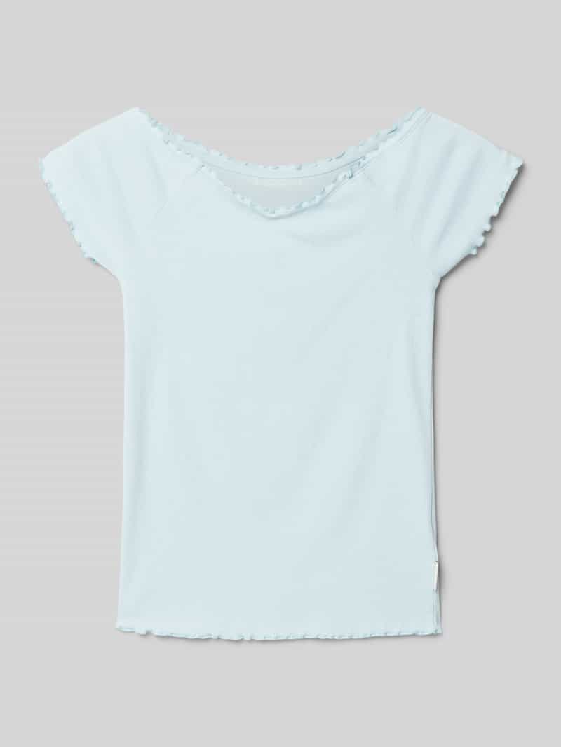 Tom Tailor Slim fit T-shirt met Carmen-hals