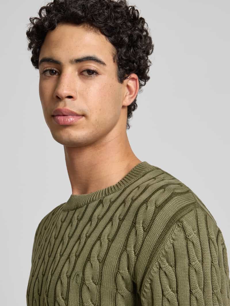 Replay Gebreide pullover met ribboorden