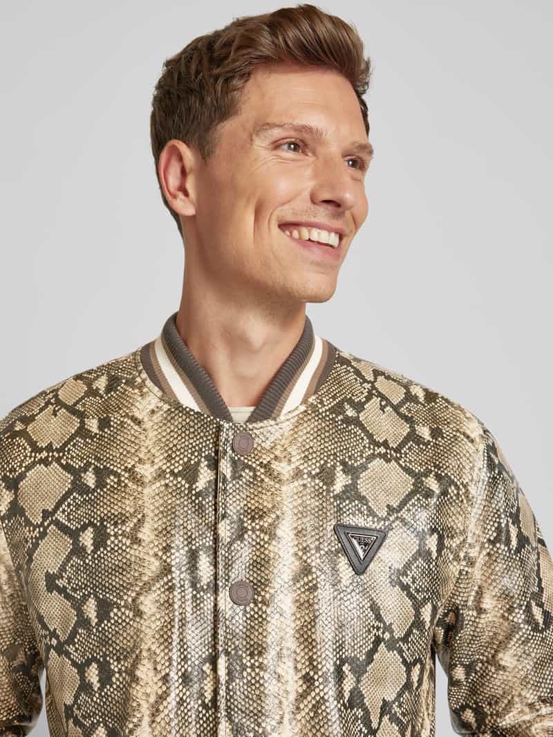 Guess Bomberjack met dierenprint model 'SNAKE BOMBER'