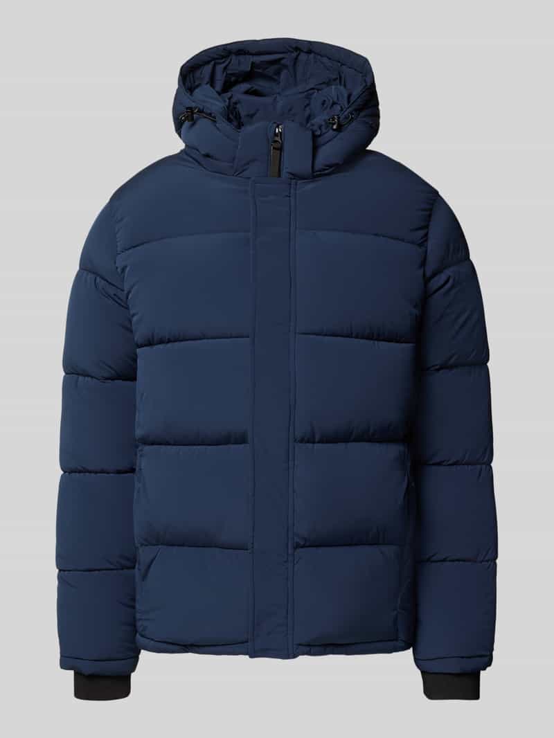 Pepe Jeans Regular fit gewatteerd jack met afneembare capuchon model 'JOBIAS'