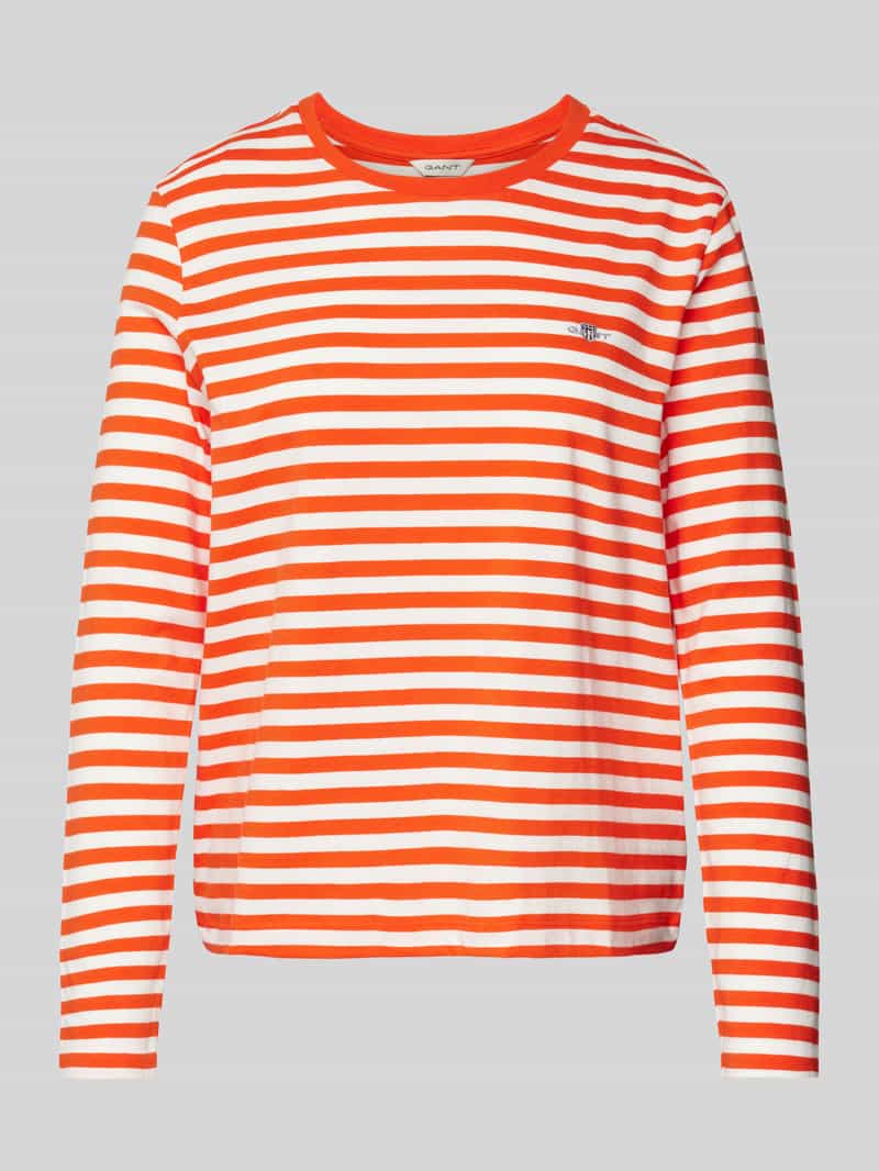 Gant Shirt met lange mouwen en labelstitching
