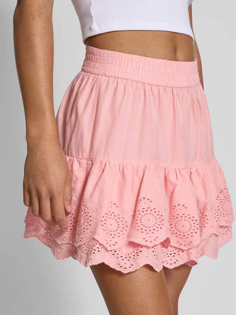 Review Minirok met broderie anglaise en elastische band