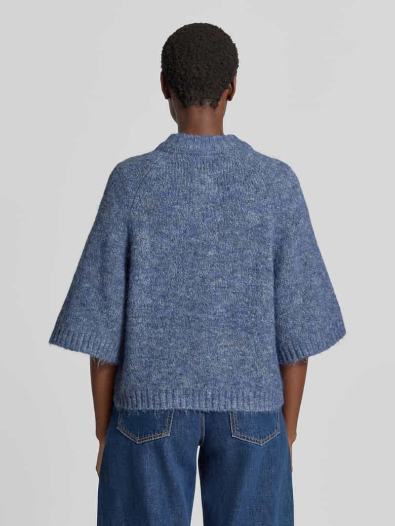 Neo Noir cardigan in relaxed fit met wol model 'Benutta' blauw, foto 2
