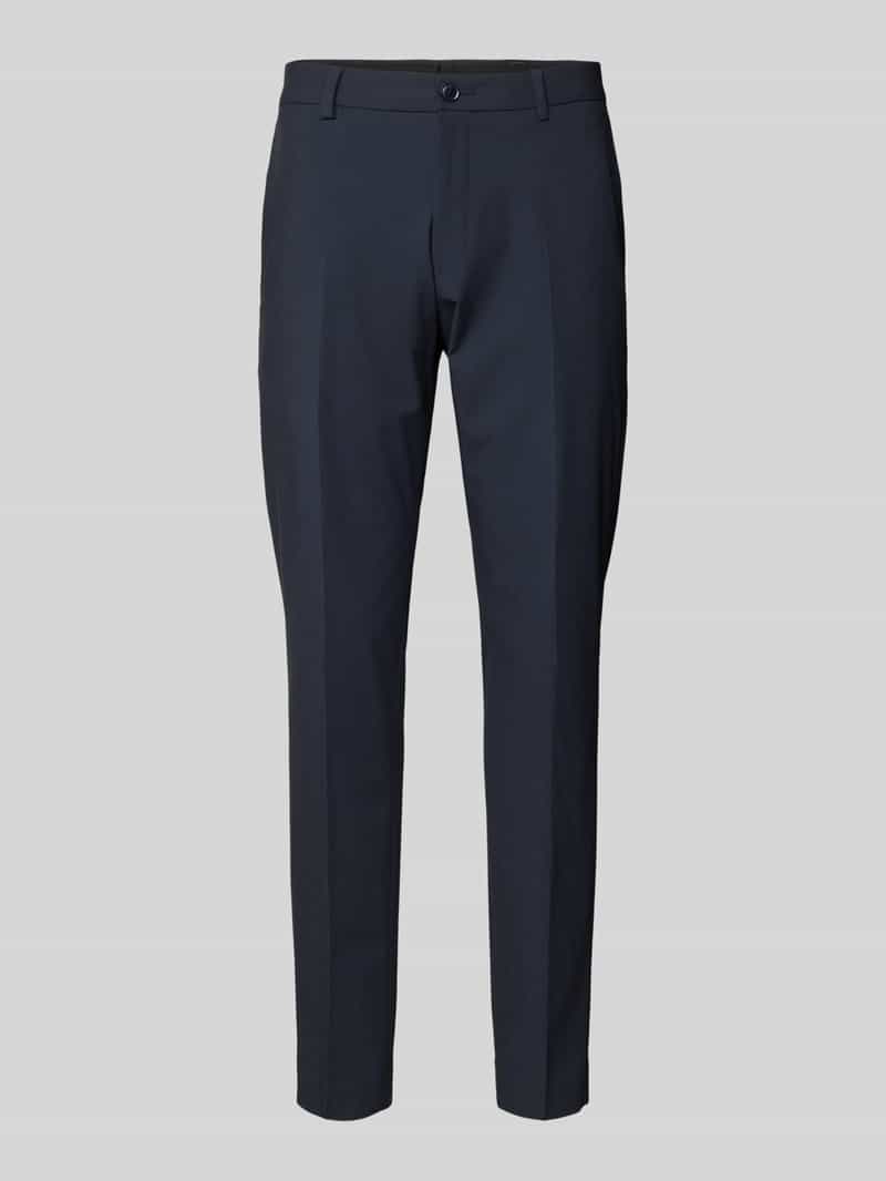 S.Oliver BLACK LABEL Tapered fit pantalon met persplooien, model 'Pure Flex'
