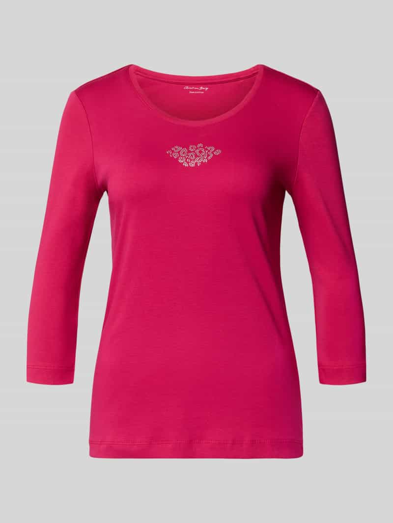Christian Berg Woman Shirt met lange mouwen en siersteentjes