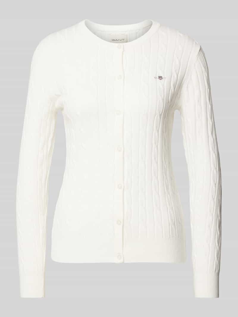 Gant Gebreid jack met kabelpatroon