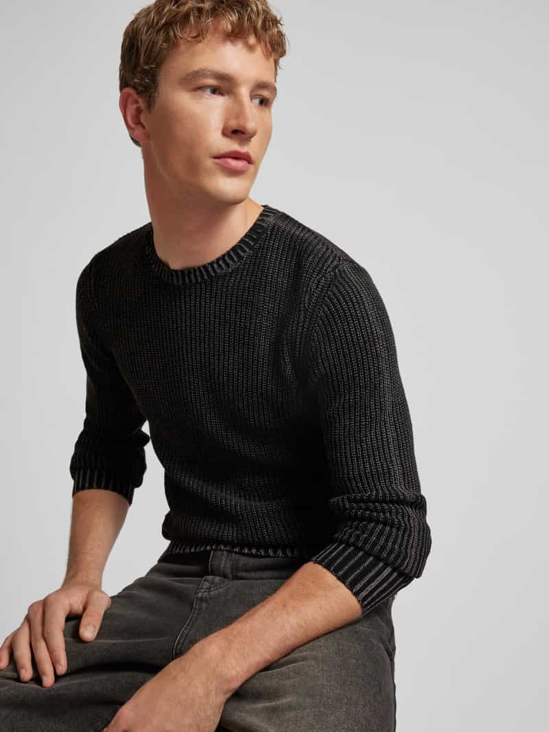 Replay Gebreide pullover met labeldetail