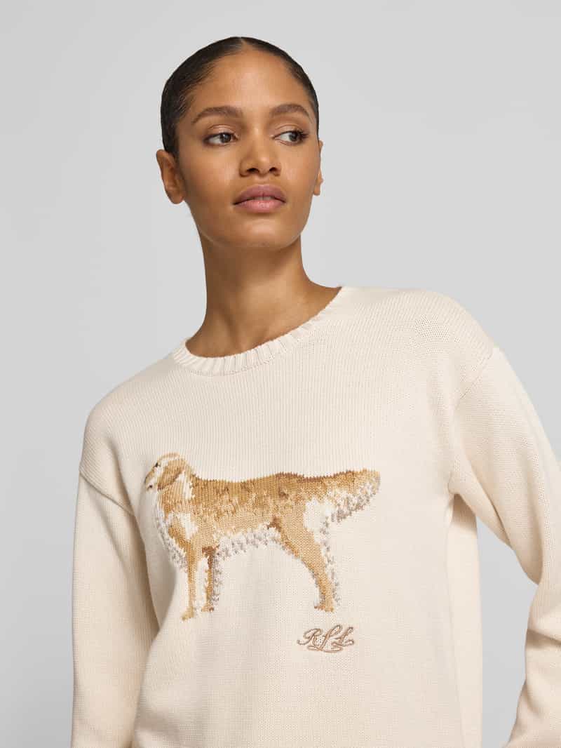 Lauren Ralph Lauren Gebreide pullover met labeldetail model 'RIEDNEE'