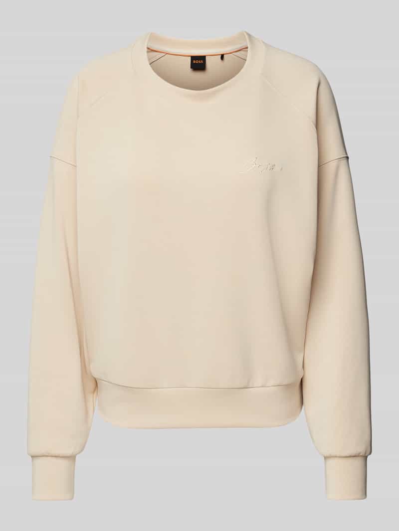 Boss Orange Sweatshirt met labelstitching model 'Eslita'