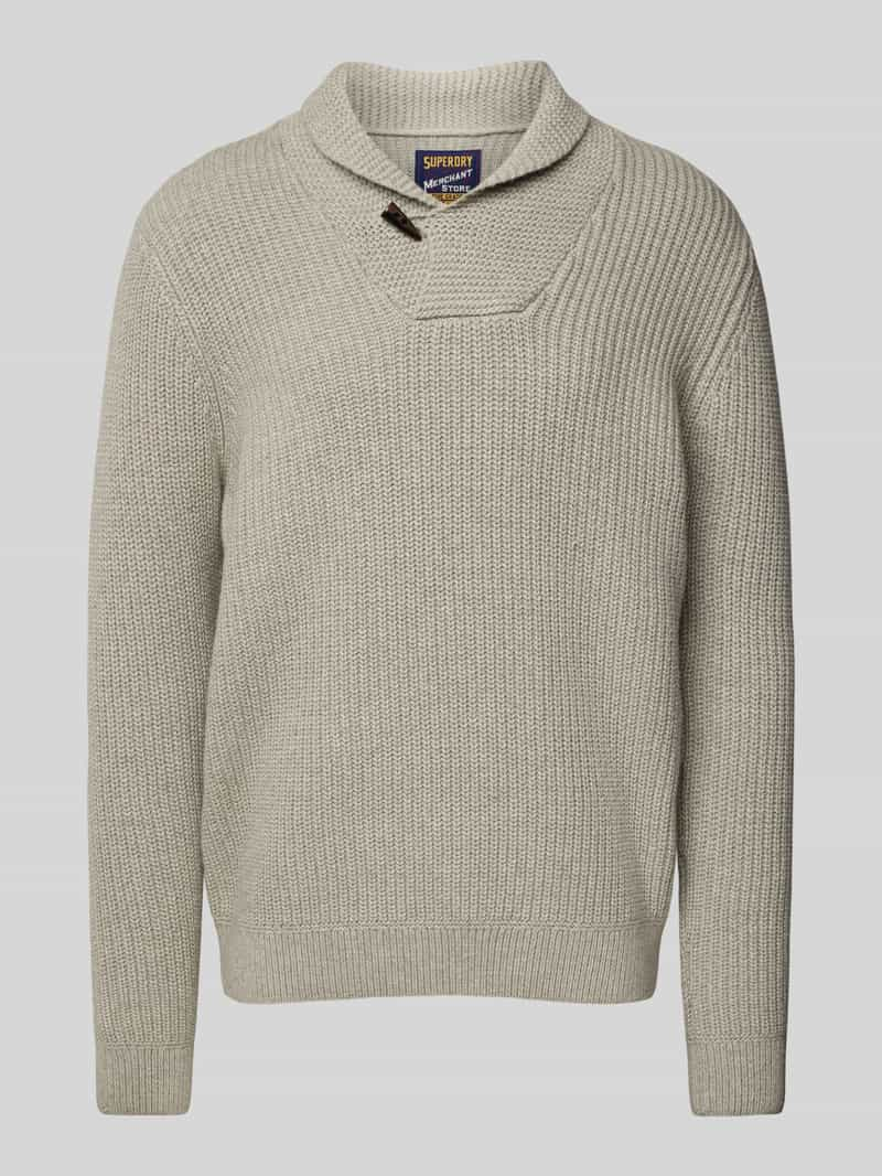 Superdry Gebreide pullover met opstaande kraag