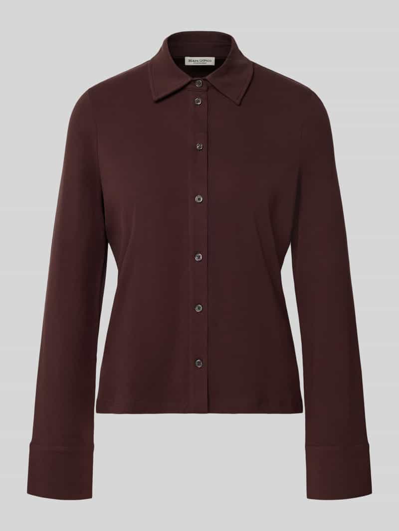 Regular fit overhemdblouse van katoenmix