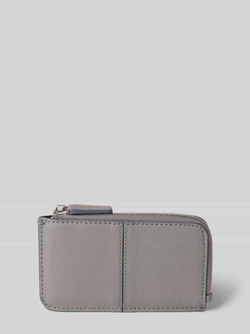 Marc O'Polo Portemonnee van echt rundleer met labeldetail basalt grey, foto 2