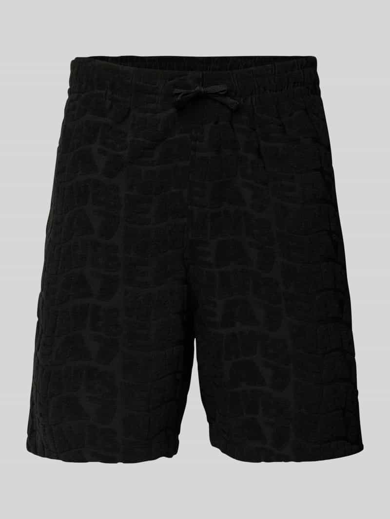 EA7 Emporio Armani Korte regular fit broek met structuurmotief
