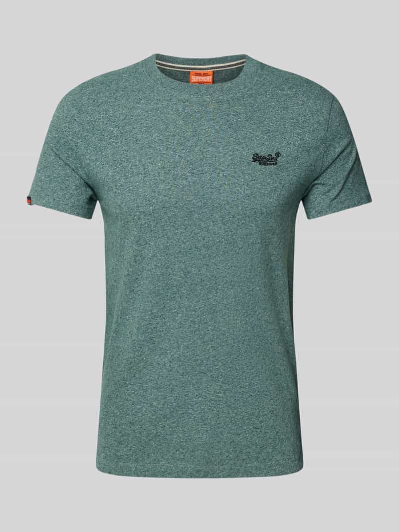 Superdry T-shirt met labelstitching
