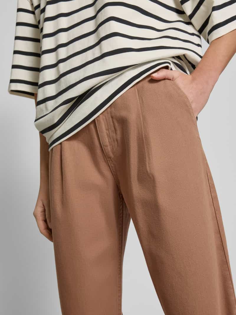 Jake*s Casual Wide leg bandplooibroek met steekzakken