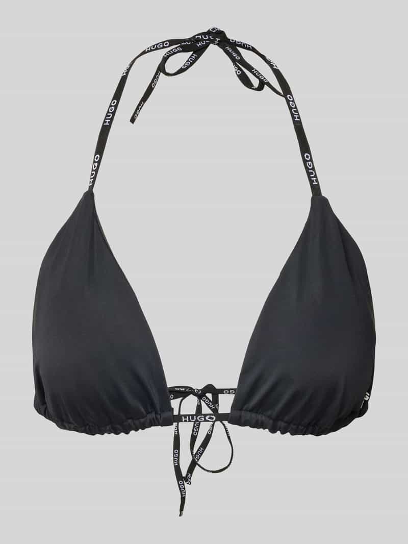 HUGO Bikinitop in triangelmodel met labeldetails