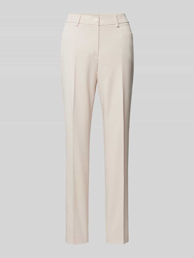 MORE & MORE Slim fit stoffen broek met persplooien