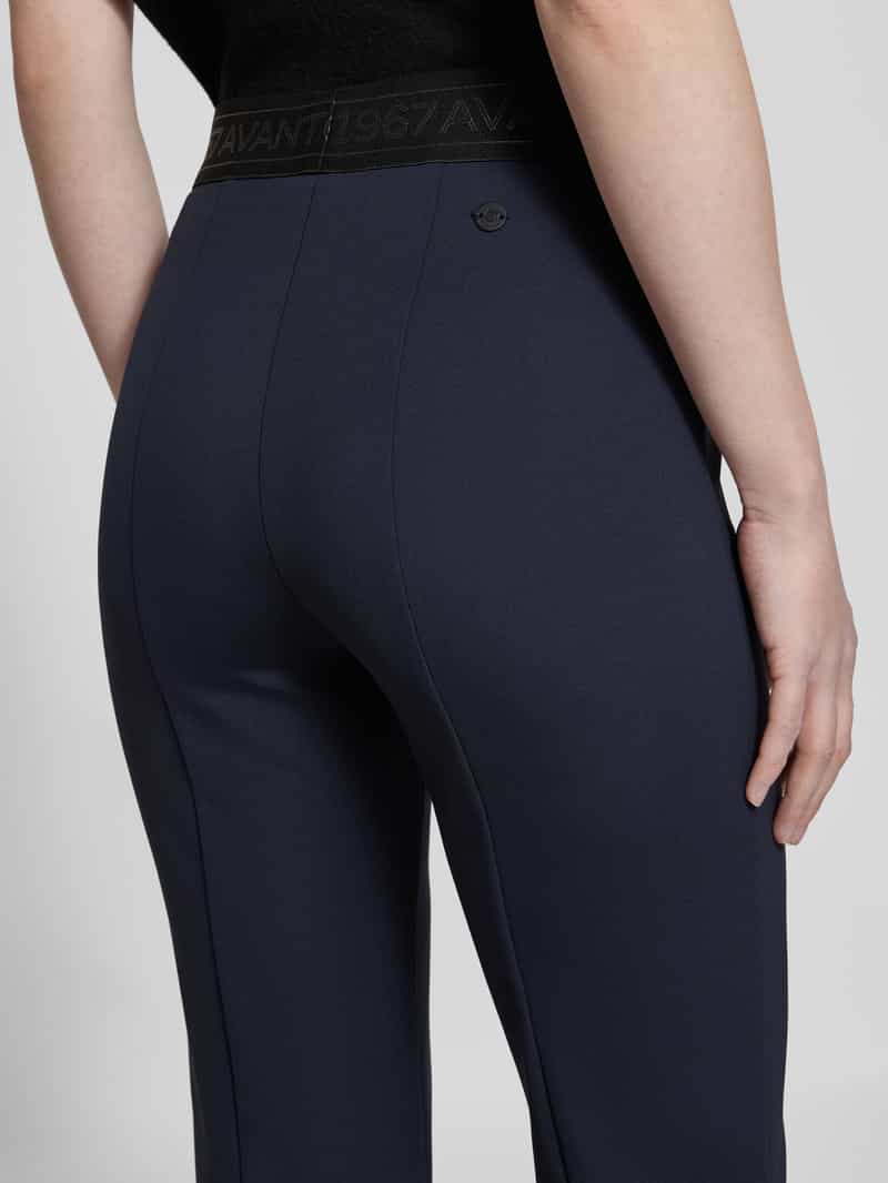 ROSNER Flared stoffen broek met elastische band met label model 'Alisa'